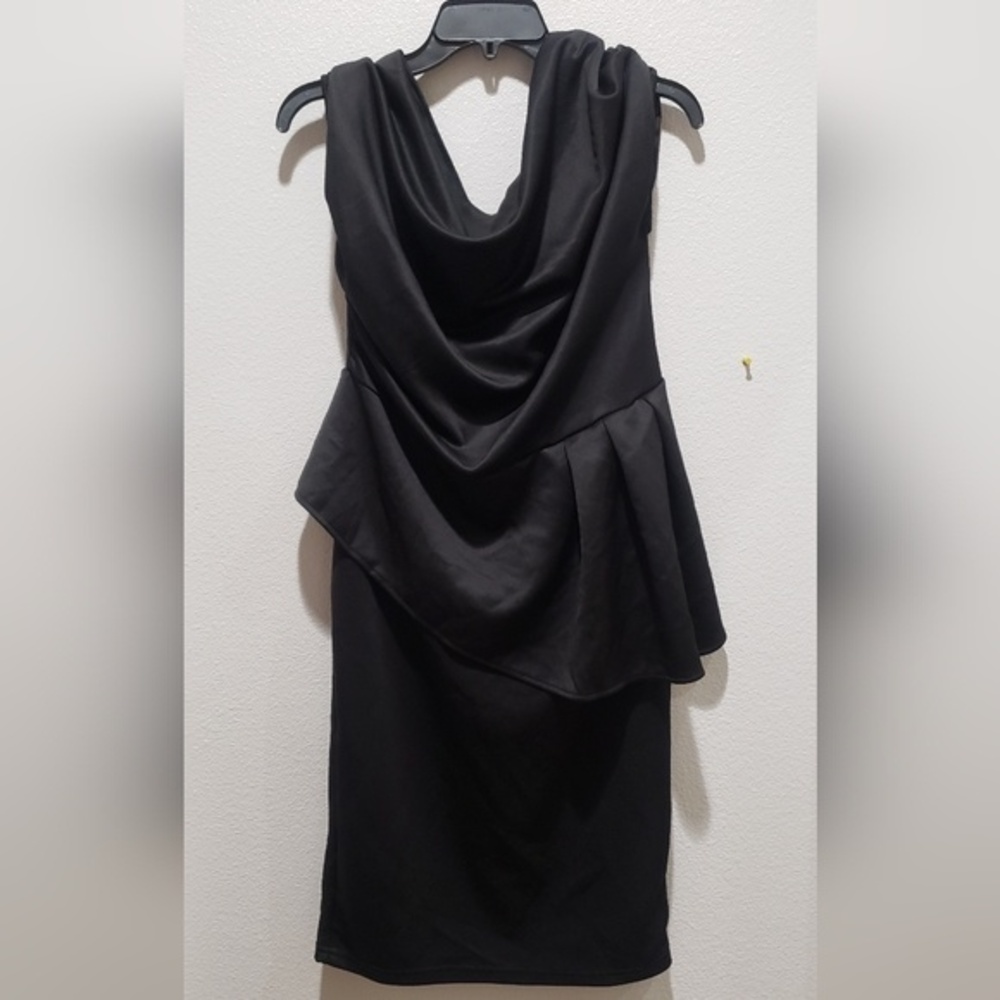 black layered midi  party dress, size XL